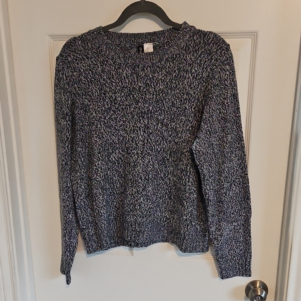 H&M Navy, White, And Grey Knit Sweater Sz L